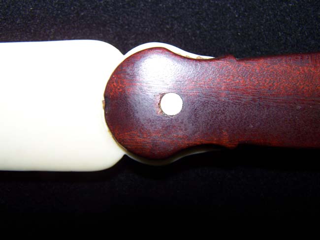 An Outstanding 19th century Sailor-made Ivory mounted Letter Opener with 'coiled serpent' ivory knob — image 5